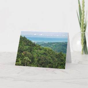 Tarjeta Aerolíneas de puerto costero rico en el yunque