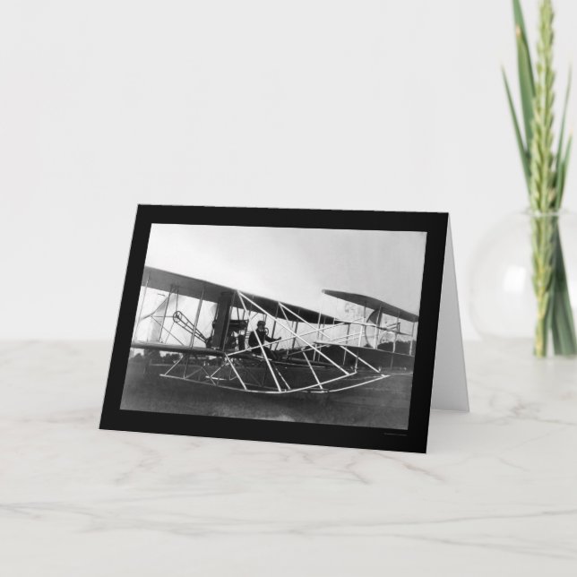 Tarjeta Aeroplano 1909 de Orville Wright (Anverso)
