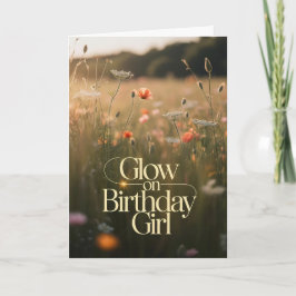 Tarjeta Aesthetic Sun Drenched Golden Hour Botanical