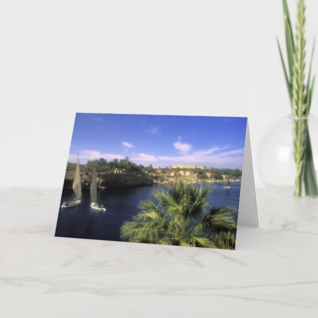 Tarjeta AF, Egipto, Alto Egipto, Asuán. Río Nilo, (Anverso)
