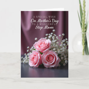 Tarjeta Afectuosa de Rosas Rosadas
