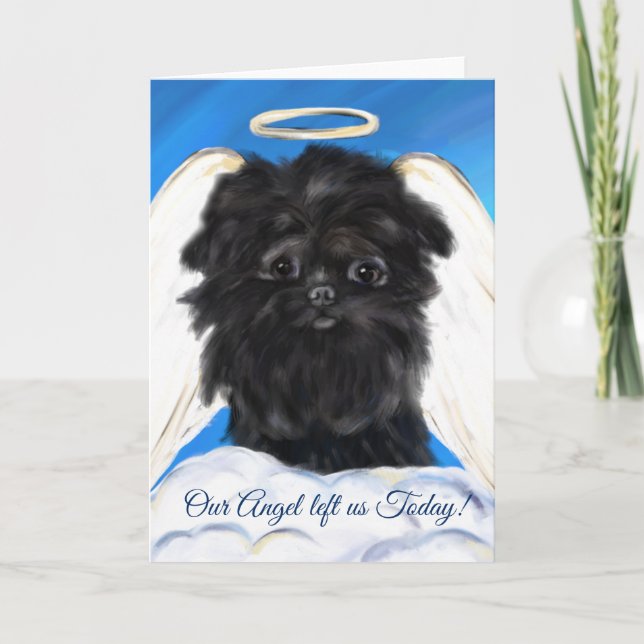 Tarjeta Affenpinscher ÁNGEL (Anverso)