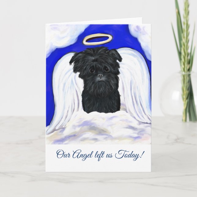 Tarjeta Affenpinscher ÁNGEL (Anverso)