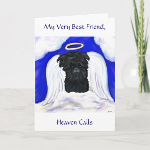 Tarjeta Affenpinscher Ángel