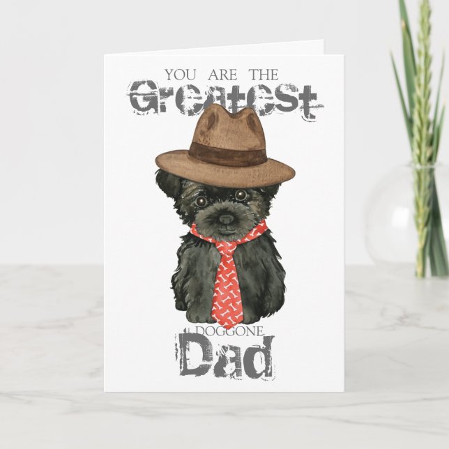 Tarjeta Affenpinscher Dad (Anverso)