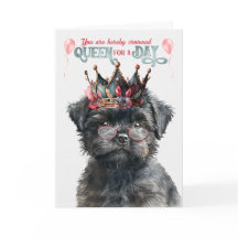 Affenpinscher Dog Queen por un día divertido cumpl