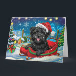 Tarjeta Affenpinscher en Navidades de Nieve en Sleigh<br><div class="desc">Tarjeta de Navidades Affenpinscher en Sleigh Snow</div>