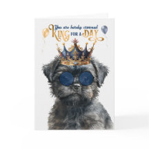 Affenpinscher King por un día divertido cumpleaños