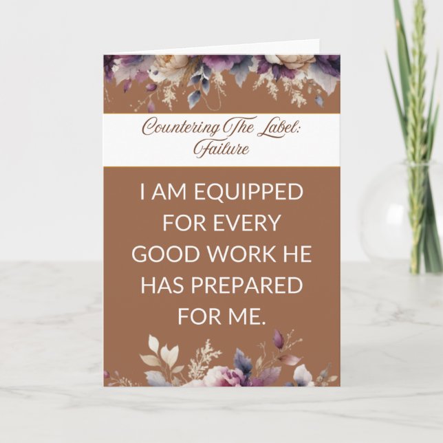 Tarjeta Affirmation card mental wellness for her - Beige (Anverso)