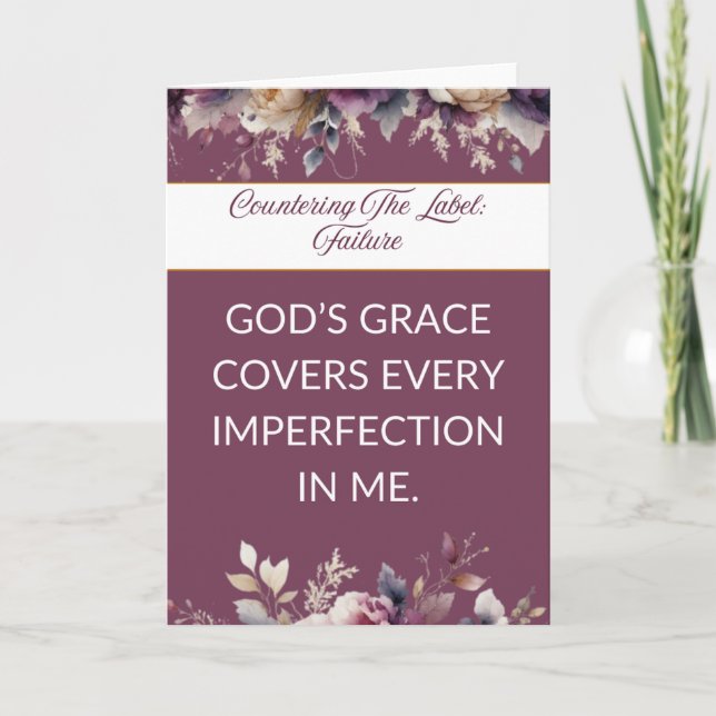 Tarjeta Affirmation card mental wellness for her - Floral (Anverso)