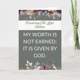 Tarjeta Affirmation card mental wellness for her - Joy