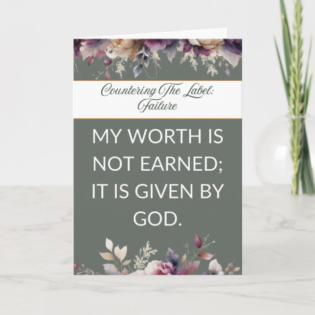Tarjeta Affirmation card mental wellness for her - Joy (Anverso)