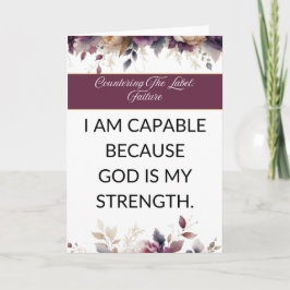 Tarjeta Affirmation card mental wellness for her - Love