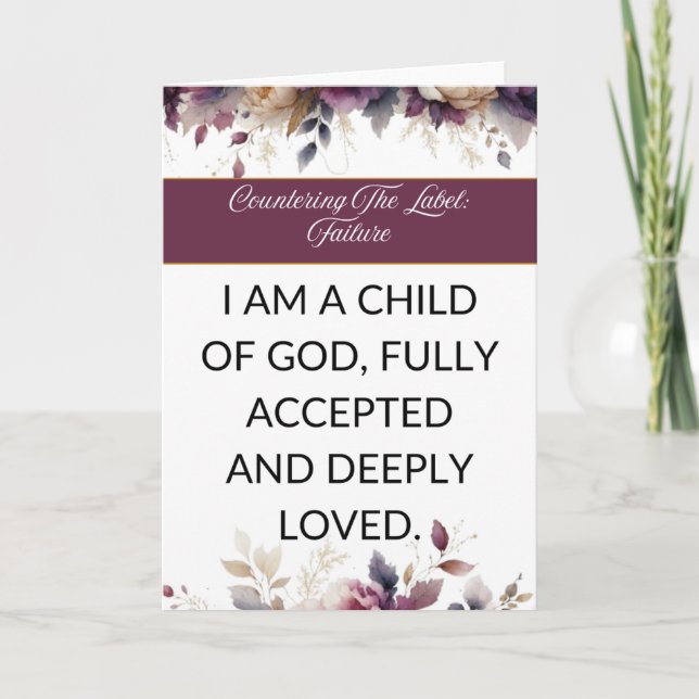 Tarjeta Affirmation card mental wellness for her: Purple (Anverso)