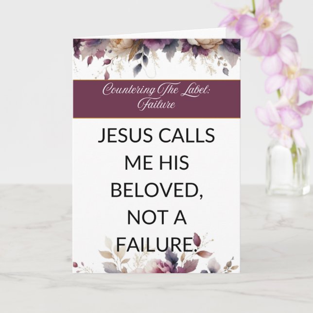 Tarjeta Affirmation card mental wellness for her - White  (Orquídea)