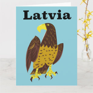 Tarjeta Afiche de viaje de Letonia.
