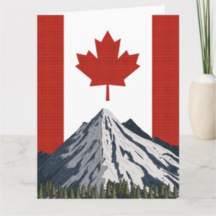 Tarjeta Afiche del viaje en montaña del Canadá