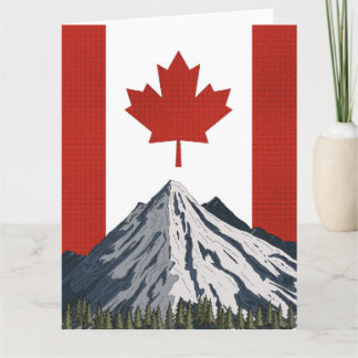Tarjeta Afiche del viaje en montaña del Canadá