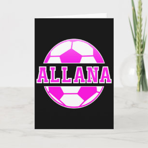 Tarjeta Aficionada Deporte Fútbol Femenino Nombre Allana