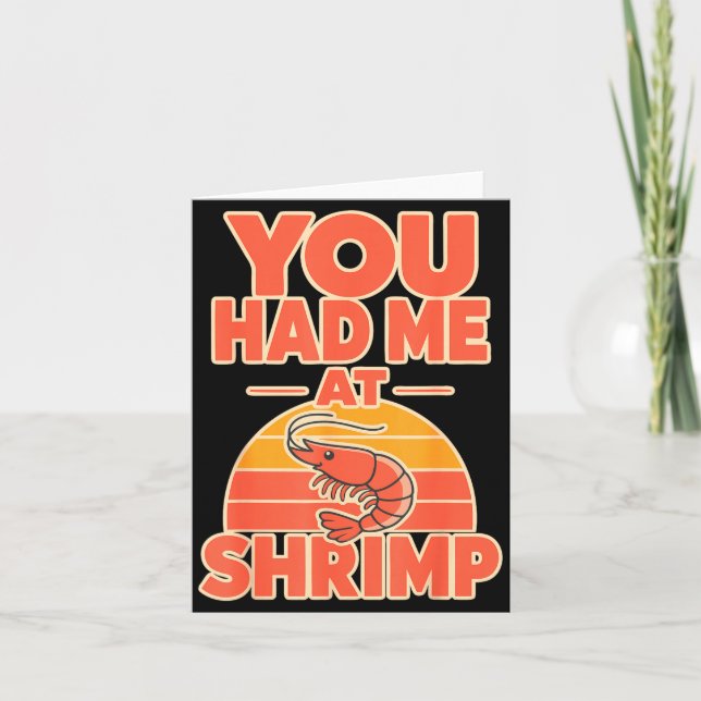 Tarjeta Aficionado de gambas mariscos cajún  (Anverso)