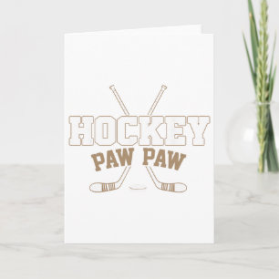 Tarjeta Aficionado de Hockey Vintage Hockey Paw Paw