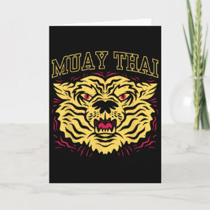 Tarjeta aficionado de las artes marciales de Muay Thai box