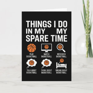 Tarjeta Aficionado Divertido del Baloncesto en su Tiempo L