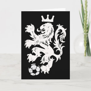 Tarjeta Aficionado fútbol holandés León Países Bajos Naran