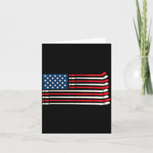 Tarjeta Aficionado Jugador De Hockey Bandera Americana 4 D