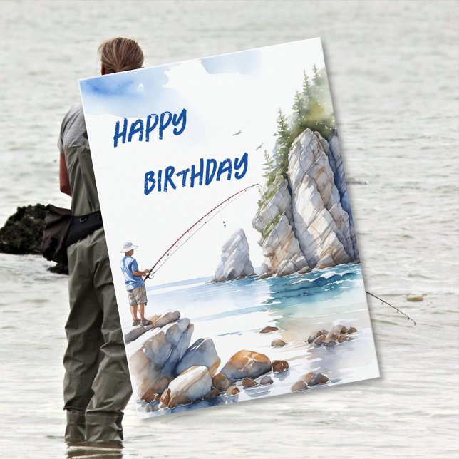 Tarjeta Aficionados a la pesca con la carta de cumpleaños  (Subido por el creador)