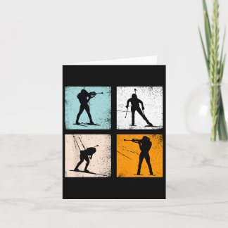 Tarjeta Aficionados de Deportes de Invierno Biatlón Retro 
