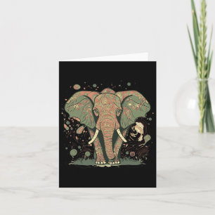 Tarjeta Aficionados del Elefante Artístico con Estilo Salv