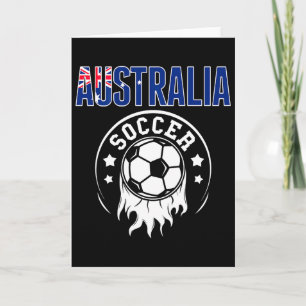 Tarjeta Aficionados Fútbol Australia Jersey Bandera Austra