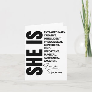 Tarjeta Afirmación de mujer 19 de junio Día de la Libertad