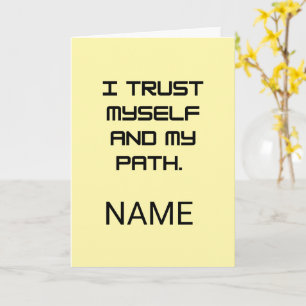 Tarjeta Afirmaciones inspiradoras y regalos de confianza e