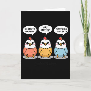 Tarjeta Afirmaciones Positivas Pollitos De Dibujos Animado