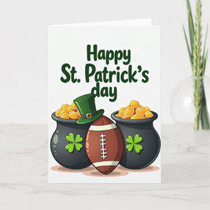 Tarjeta Afortunada de Fútbol Feliz Día de San Patr