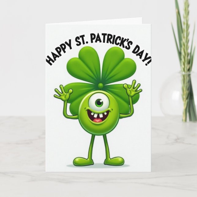 Tarjeta Afortunada de Green Day Feliz (Anverso)