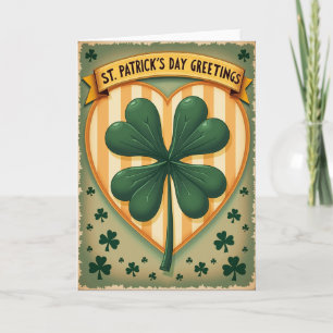 Tarjeta afortunada de San Patricio vintage
