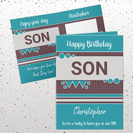 Tarjeta Afortunadamente por tener un hijo de cumpleaños ma
