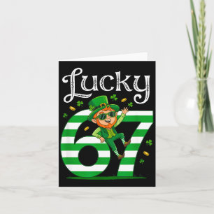 Tarjeta Afortunado 67 día de san patricio duende 6 7 santo