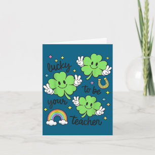 Tarjeta Afortunado de ser tu maestro día de San Patricio m