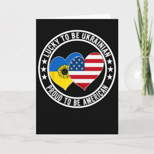 Tarjeta Afortunado de ser ucraniano Orgulloso de ser estad