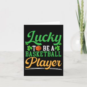 Tarjeta Afortunado de ser un jugador de baloncesto día de