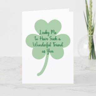 Tarjeta Afortunado de tenerte amigo del día de San Patrici