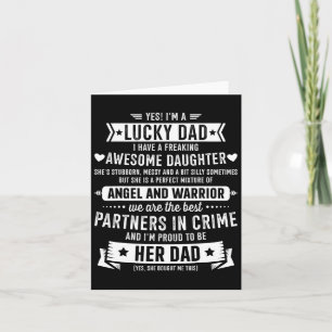 Tarjeta Afortunado Padre Orgulloso, Increíble Hija Para El