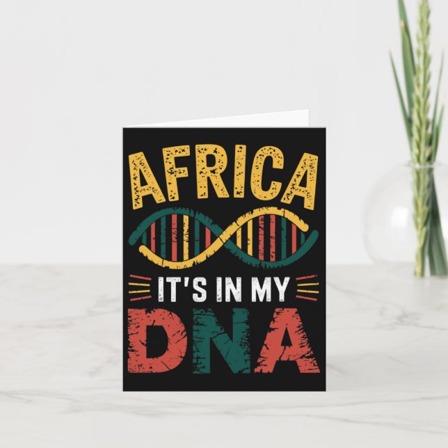 Tarjeta África Está En Mi ADN Patrimonio Africano Orgullos (Anverso)
