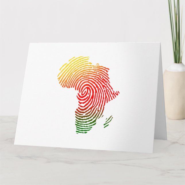 Tarjeta Africa Finger Print, Black History, Equal Rights, (Anverso)