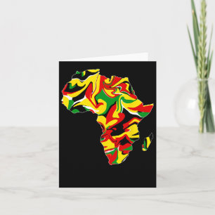 Tarjeta Africa Map Green Yellow Red Proud African Prige Ke