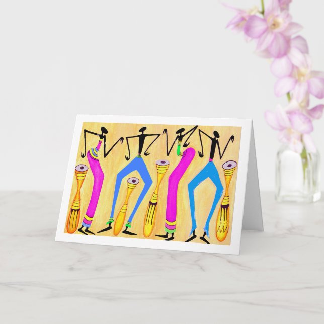 Tarjeta África moderna, cumpleaños de Fiestas de arte (Orquídea)